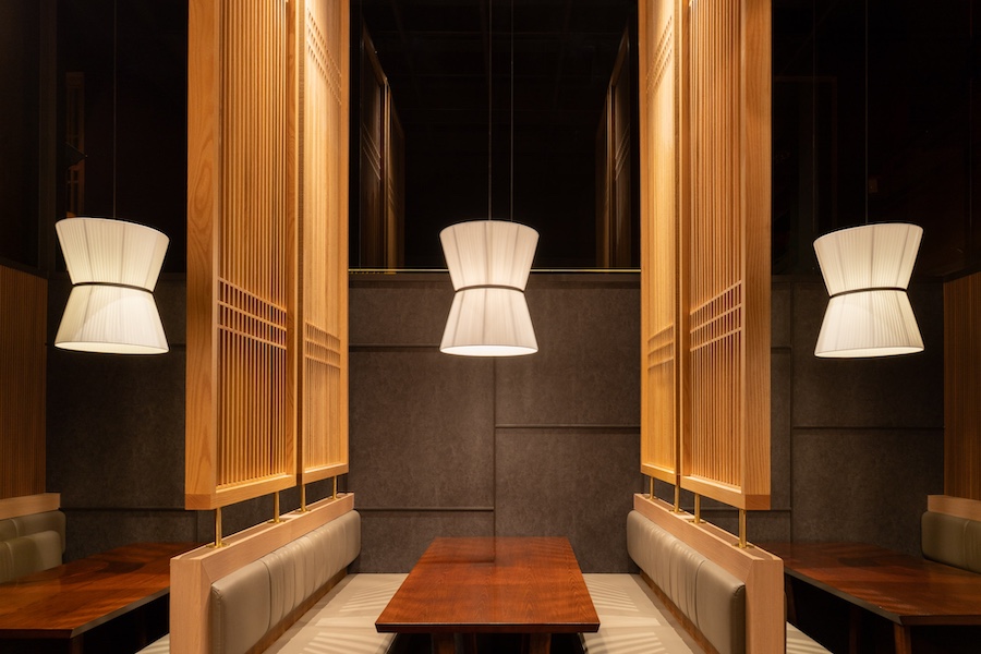 DubuHaus tofu restaurant midtown manhattan new york hanok traditional korean house minimalism wooden lattices dining booths
