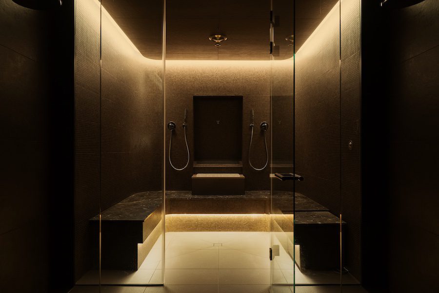 remedy place boston social wellness club functional medicine sauna bath minimalist foam bathing suite