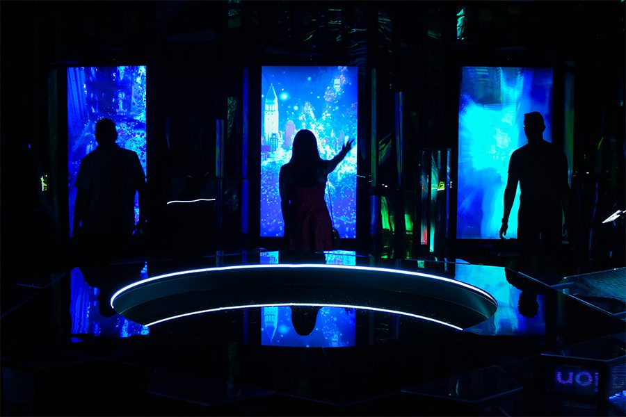 Inter_ New York digitally projected art