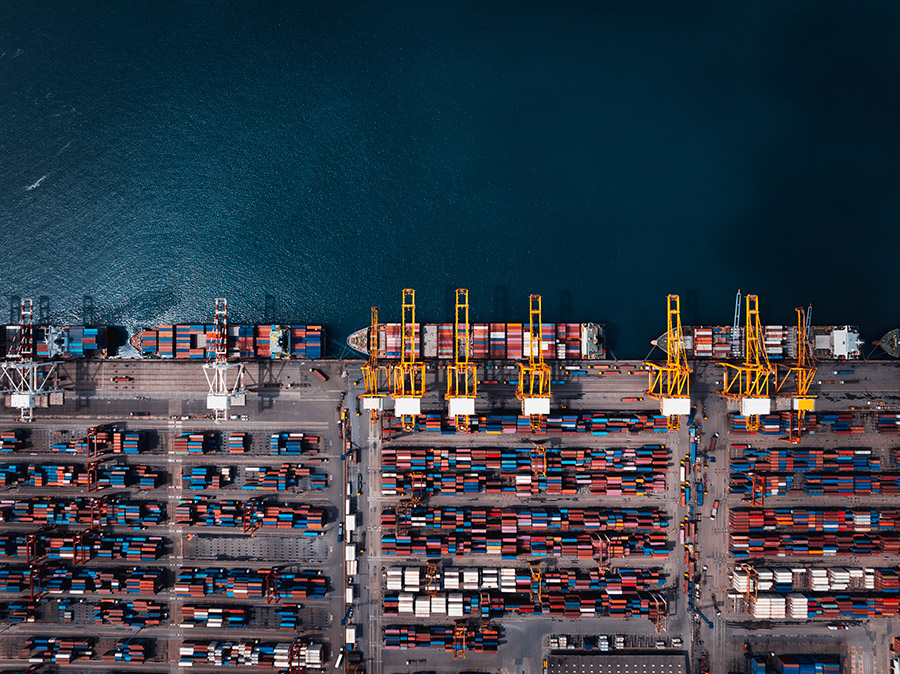 import tariffs shipping containers commercial port