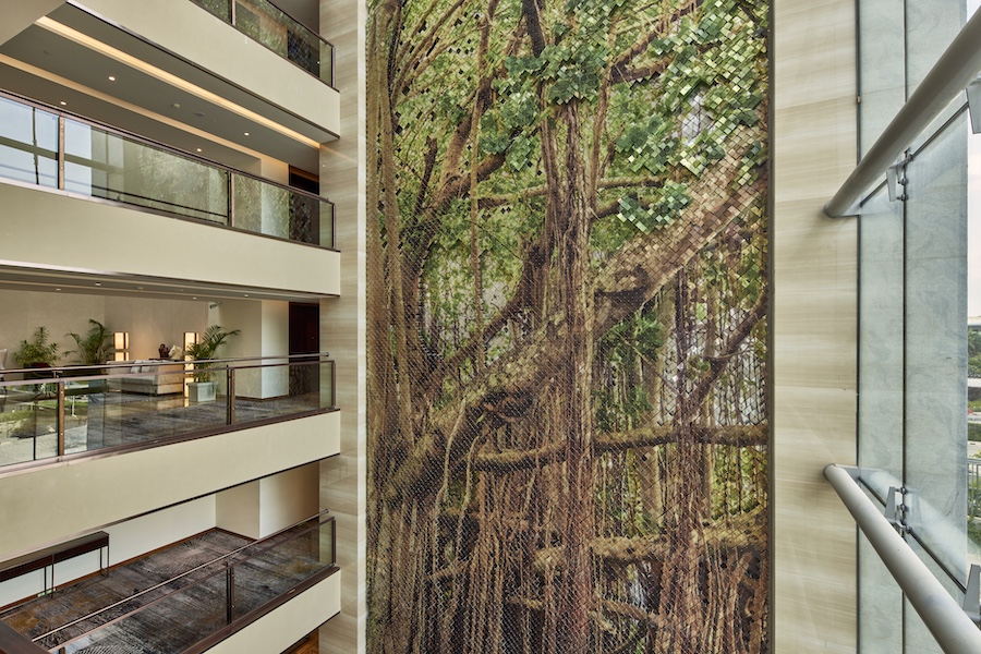 Taj Bangalore Bengaluru International Airport atrium tree