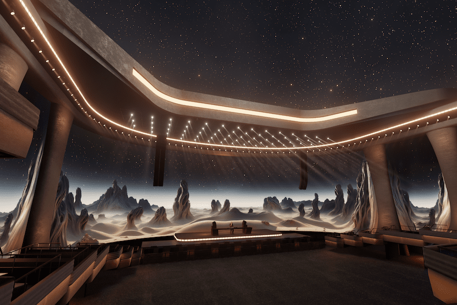 The Brooklyn Mirage Rendering 270 degree led wraparound screen